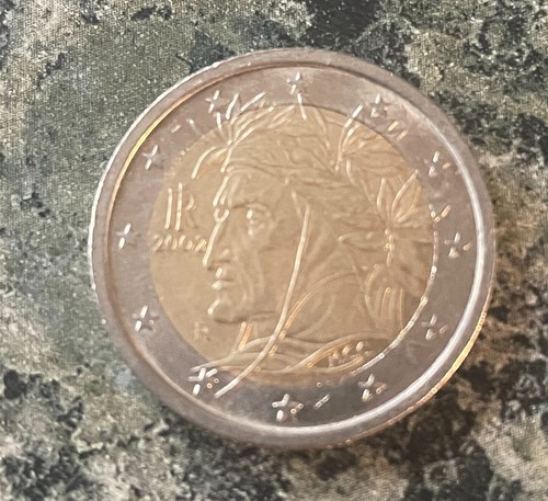 2002 coin italy dante - coin,