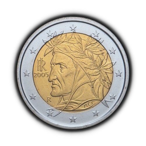 Italy 2005 euros dante - italy., 2005,
