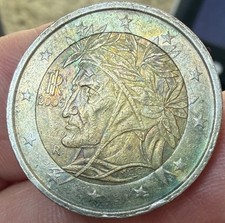 Toned Italy coin 2 euro 2005